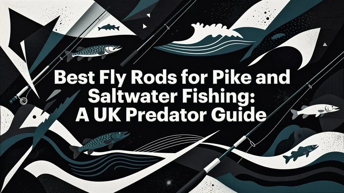Professional header image for list-based article: Best Fly Rods for Pike and Saltwater Fishing: A UK Predat...